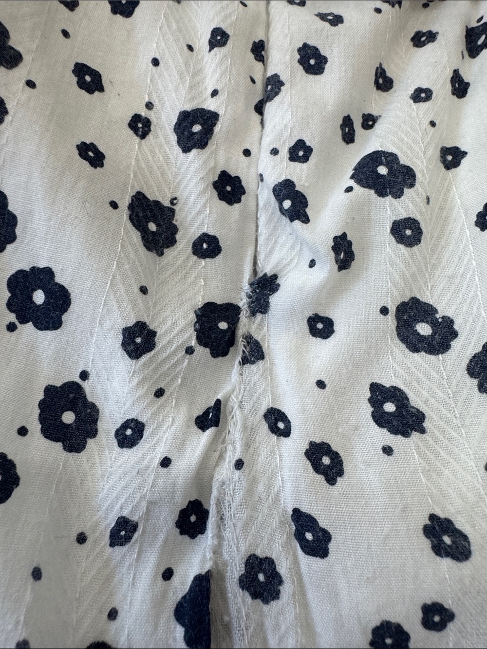 Princess Polly White & Navy Floral Short Sleeve Fit-and-Flare Dress Open Back - Picture 16 of 16